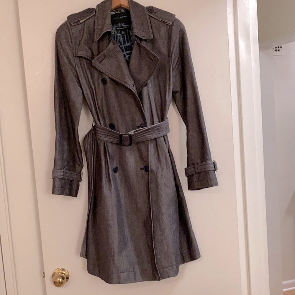 Blue Trench Coat.